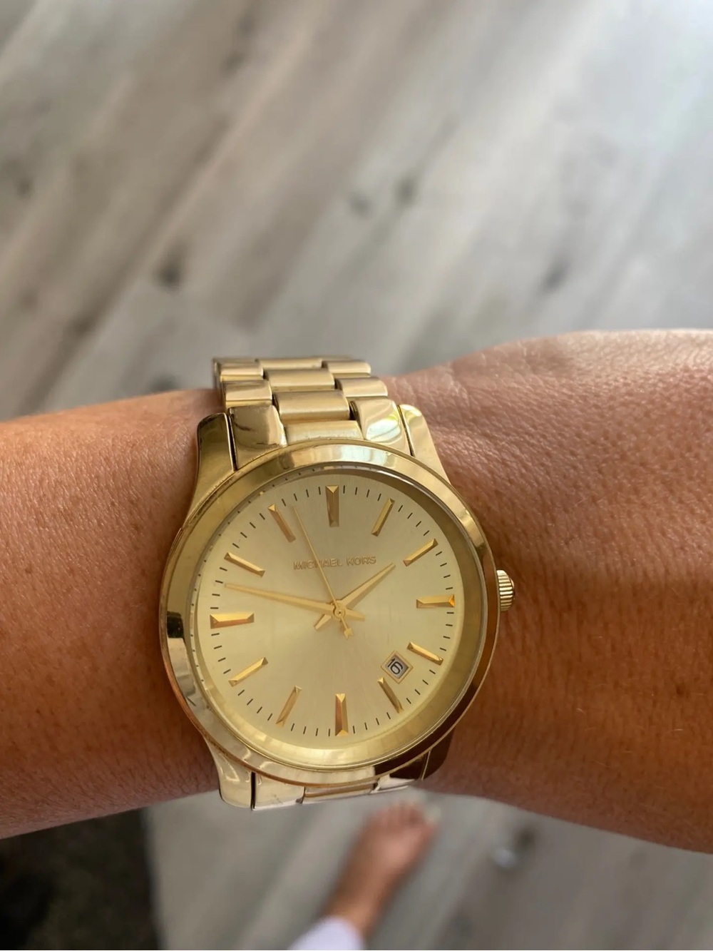 Michael Kors Gold-Tone Round Dial Bracelet Watch